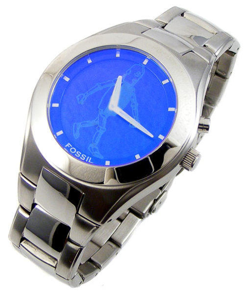 fossil watch with digital seconds