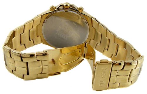 Men's Watches - PULSAR by SEIKO Gold Toned Alarm Chronograph ...