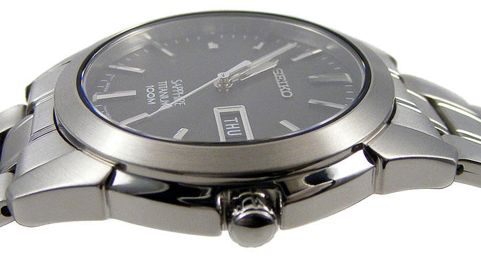 Men s Watches SEIKO Titanium Sapphire Gents Day Date Quartz. was