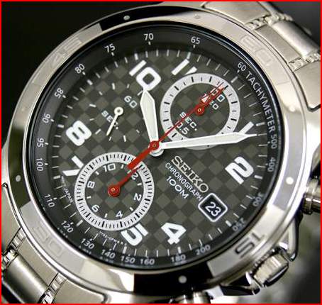 Men's Watches - SEIKO 'DAYTONA' Checkered Flag Tachy Racer Chronograph ...
