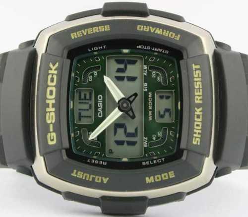 CASIO G-SHOCK ARMY GREEN ACTIVE DIAL WORLD TIME ALARM CHRONOGRAPH!!