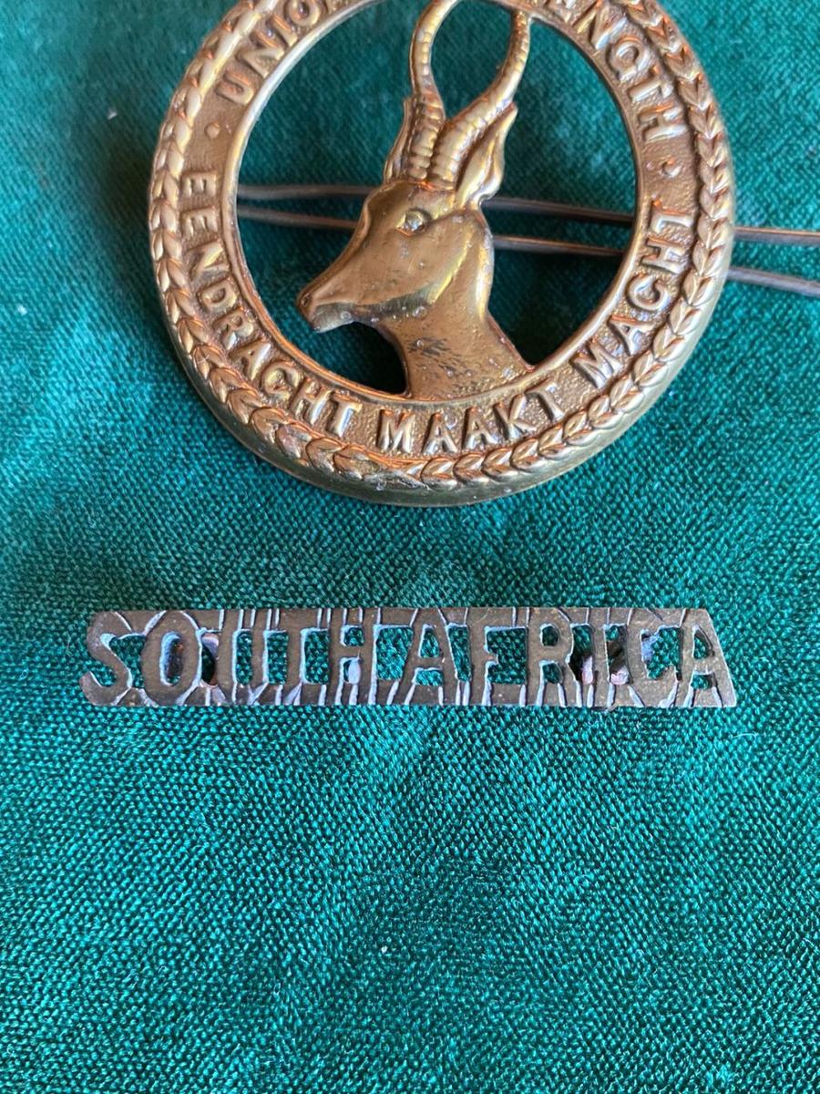 South African Army - WW1 UNIVERSAL CAP BADGE AND TITLE WORN BY 3RD SA ...