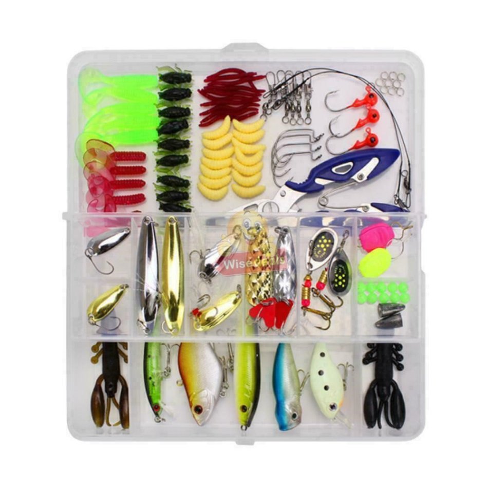 Lures & Baits - 101 Piece Fishing Tackle Lure Bait Kit, comes in a  transparent two-layer Box was sold for R250.00 on 30 Aug at 01:31 by  Wisedeals in Sasolburg (ID:477376786)