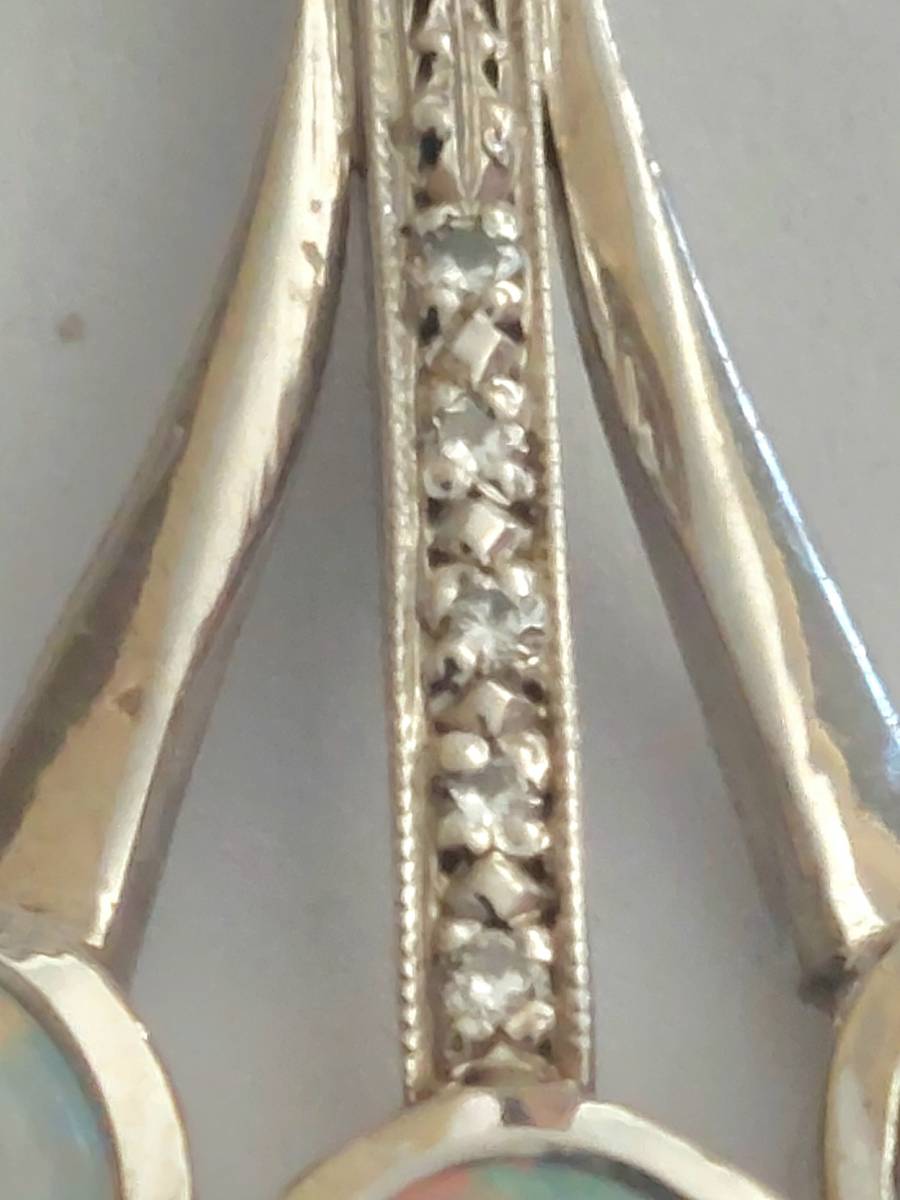 Necklaces & Pendants Exquisite vintage 9ct white gold opal & diamond
