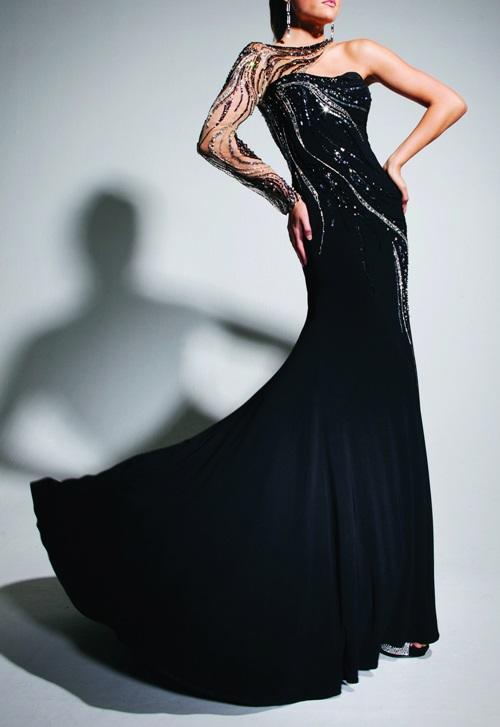 Formal Dresses - *LUXURY RANGE* BLACK LONG SLEEVE Evening Ball Party ...