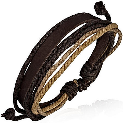 Multi Color Wrap Rope Adjustable Leather Bracelet Dazzling Jewellers