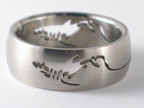 Shark Ring by Dazzling Jewellers in Stainless Steel