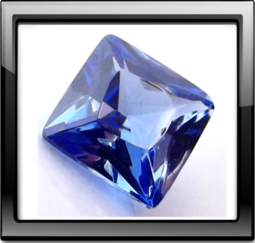 5mm square princess cut Tanzanite Blue cubic zirconia by dazzling jewellers