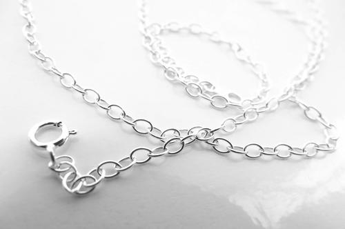 anchor chain, 50cm sterling silver