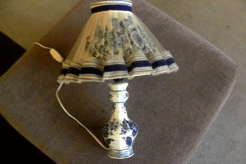 Vintage Blue Delft Holland Side Table Lamp
