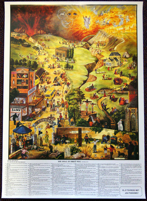 Posters DIE SMAL EN BREE WEG (Wide Road Narrow Road) POSTER (Bible
