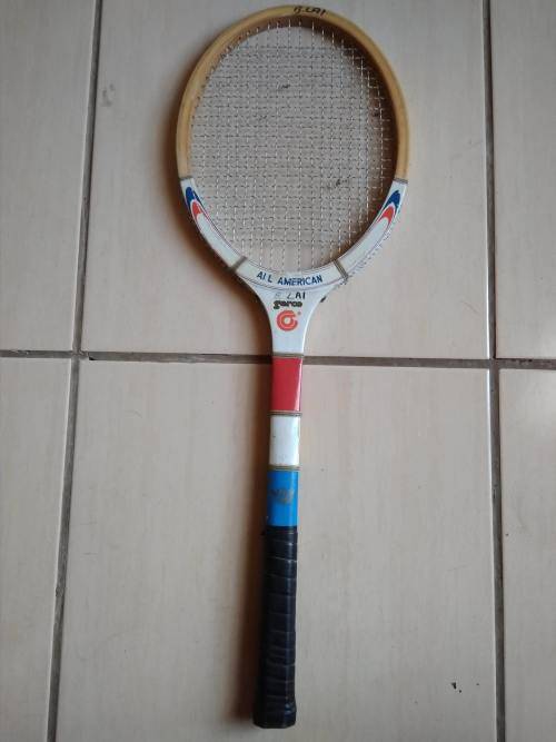 Rackets Vintage Wooden All American Gerco Tennis Racquet was sold for