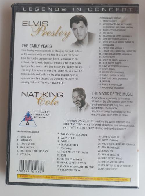 Other Music DVDs - Legends in concert: Elvis Presley and Nat King cole ...