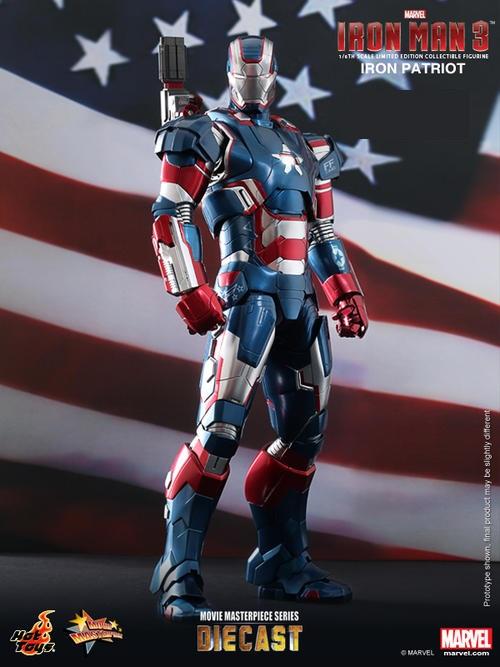 Hot Toys: Iron Man 3: 1/6th scale Iron Patriot Limited Edition Collectible Figurine