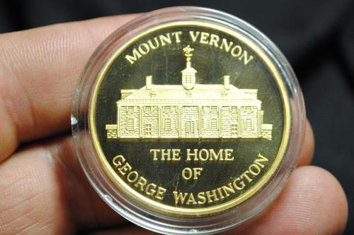 The Americas George Washington Mount Vernon Solid Bronze Proof Coin