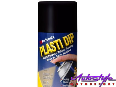 Plasti-Dip Liquid Rubber Coating Spray (Black)  Plasti Dip is a multi-purpose, air dry, specialty rubber coating. It can be easily applied by dipping, brushing, or spraying. Plasti Dip protective coating is ideal for a broad array of do-it-yourself projects around the home, garage, garden, and elsewhere. It protects coated items against moisture, acids, abrasion, corrosion, and skidding/slipping, and provides a comfortable, controlled grip. Plasti Dip remains flexible and stretchy over time, and will not crack or become brittle in extreme weather conditions. It has been tested and proven in temperatures from -30°F to 200°F.   Using Plasti Dip Spray in cooler temperatures may affect drying times, finish quality, and spray performance. If you plan on spraying your project in cooler conditions, we recommend pre-warming the aerosol can by placing it in a warm room and allowing the contents to reach room temperature. Under no circumstances should users subject the aerosol can to temperatures above 120°F or use heat from an open flame or other sources of ignition to pre-warm the spray can. Additionally, cooler conditions may affect the surface you are spraying. If you are concerned about spraying your project in cooler temperatures, test in an inconspicuous area first to ensure the resulting finish will be what you’re looking for.  Other colors available, Browse our other listings