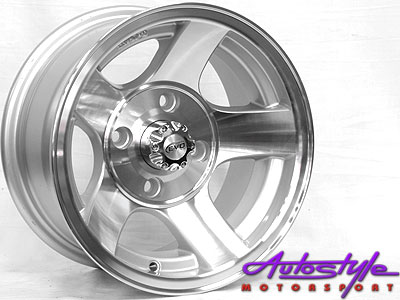 13" Evo BK222 4/114 Alloy Wheels CODE BK222 - 4/114 pcd - suitable for Nissan 1400 bakkie models - sold as a set of 4  - huge range mags and tyres at unbeatable prices, browse our other listings