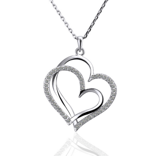 Necklaces & Pendants - Crystal Pave Heart Czech Pendant - 5 ON AUCTION ...