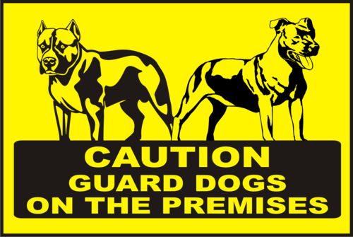 guard dog warning