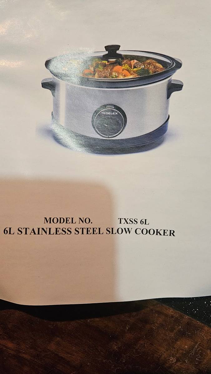 Slow Cookers Tedelex 6Litre Oval Slow Cooker. Unused! was sold for