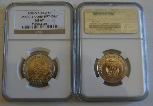 MS 67 NGC Graded - 90th Birthday R5 Coins 