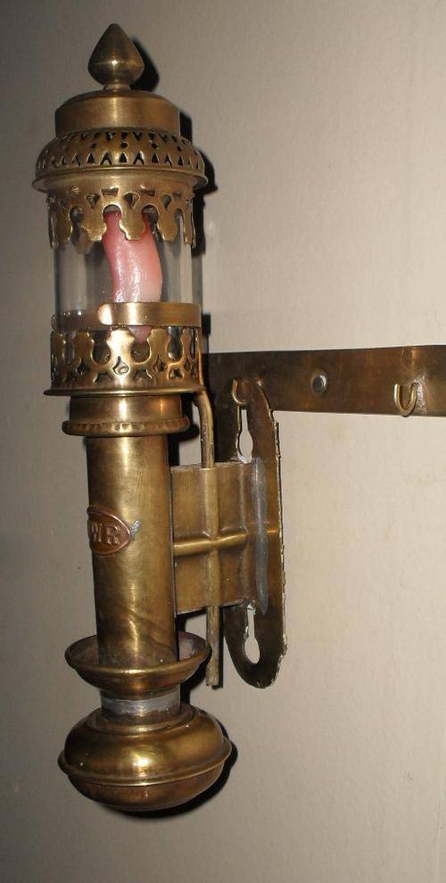 Wall Lighting Victorian Brass Great Western Railway Candle Carriage