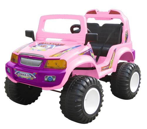 2 seater pink jeep