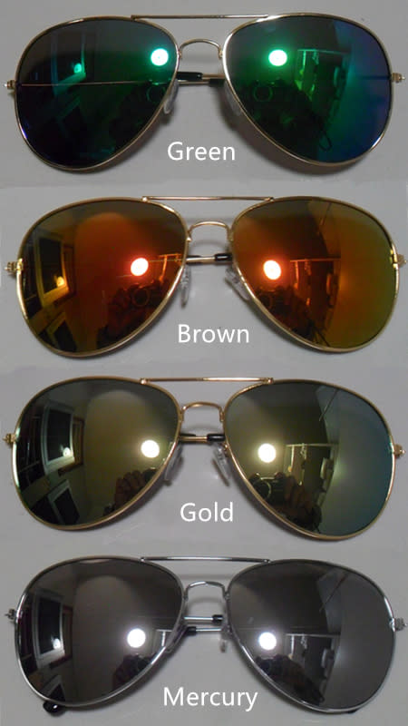 mirrored aviator sunglasses