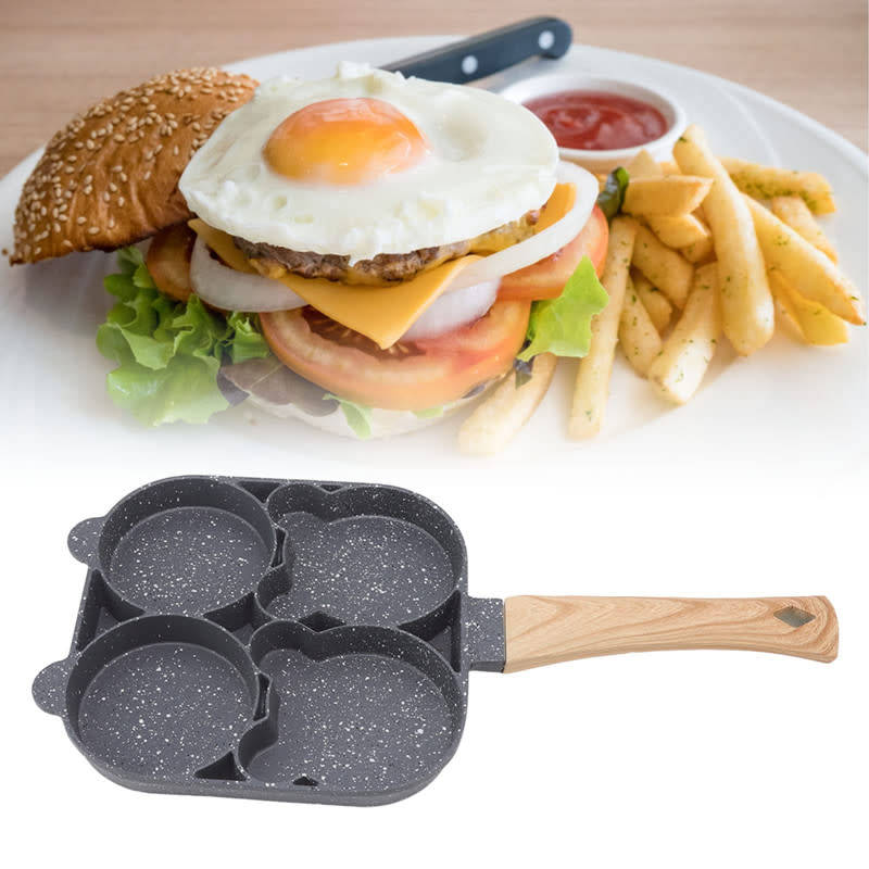 Pans 4 Hole Frying Pan to Prevent Sticking and Hot Omelette Pancakes