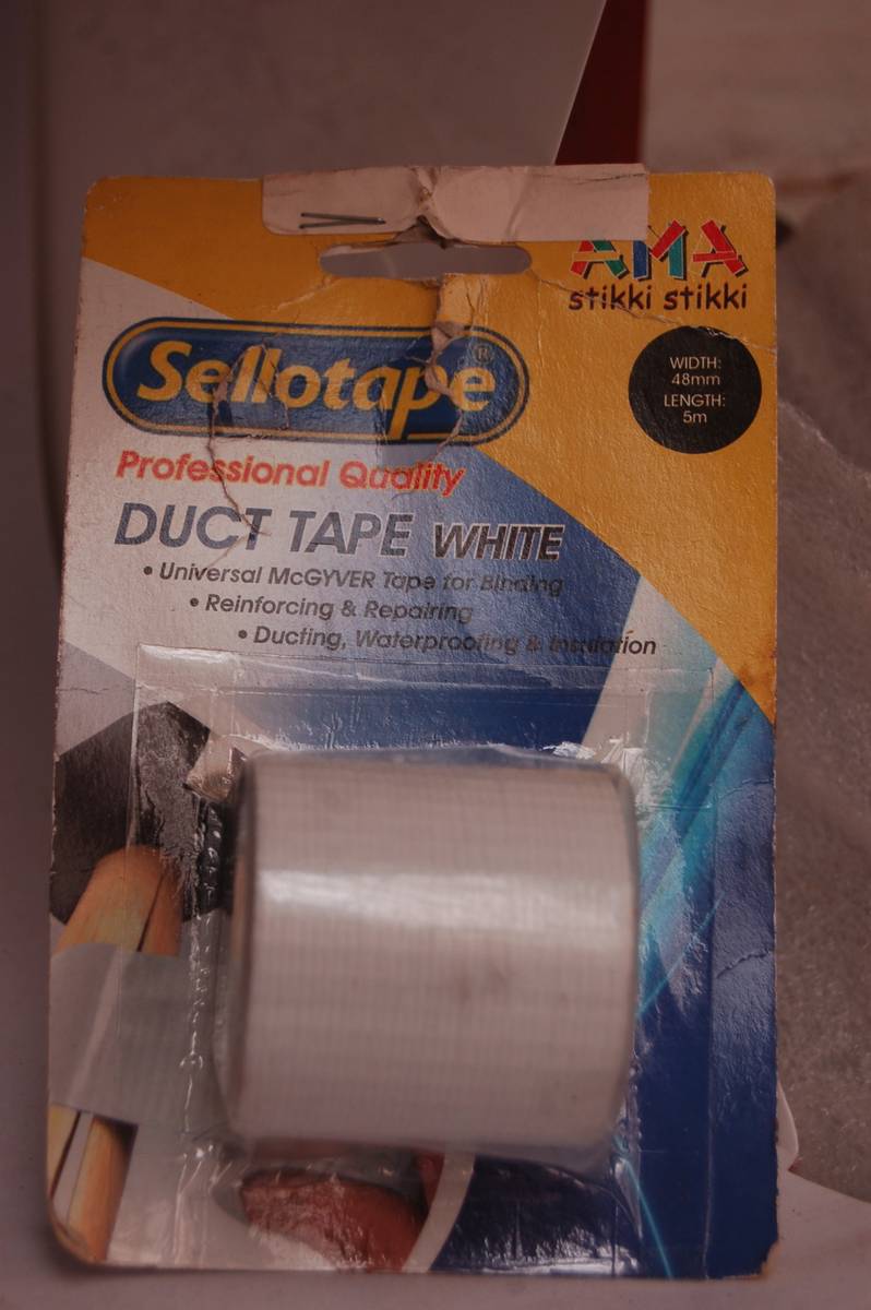 Adhesives, Coatings & Sealants SELLOTAPE WHITE DUCT TAPE 5 METRES for