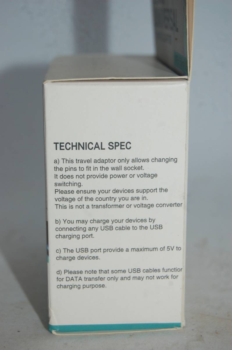 Adapters & Converters UNIVERSAL TRAVEL PLUG ADAPTER was sold for R21