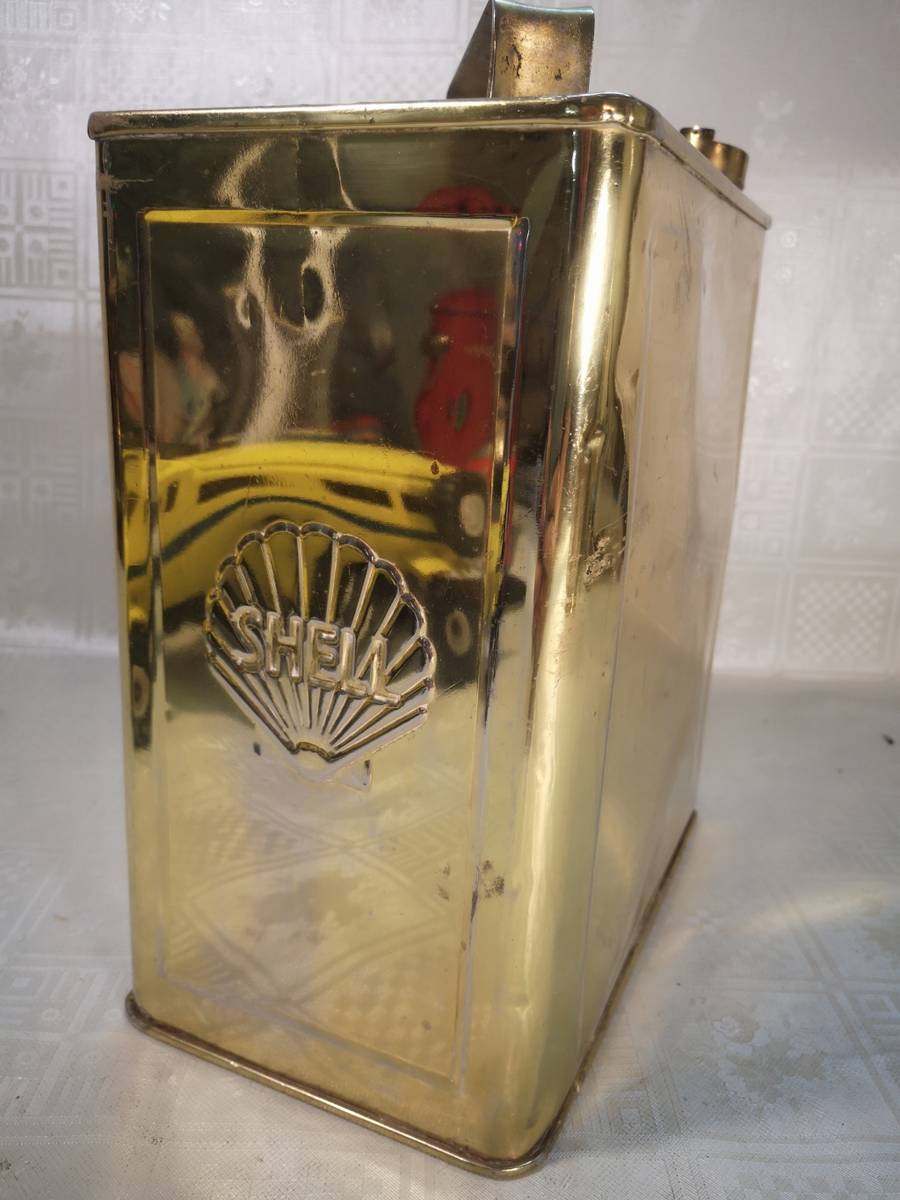 Road SUPER RARE EMBOSSED BRASS VINTAGE SHELL X100 MOTOR OIL 2 GALLON