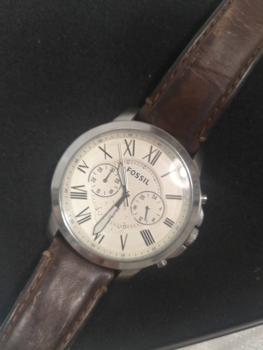 Men's Watches Fossil Mens Watch Grant Chronograph FS4735 Silver