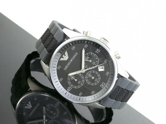 Emporio armani ar5866 hot sale men's black chronograph watch