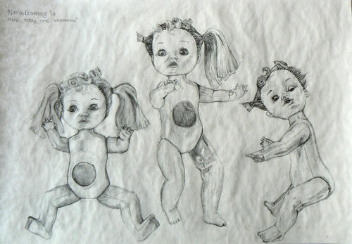 Pencil drawing, sa artist, south african artist, drawing, art, painting, doll, dolls, natali downing