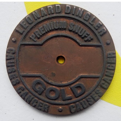 leonard dingler snuff antique collectible vintage metal plate