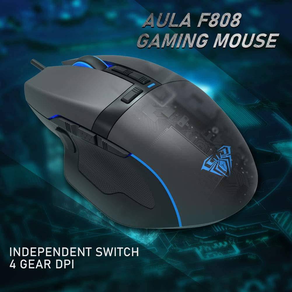 Mice AULA F808 10 Button Gaming Mouse RGB Backlit DPI Adjustable was sold for R125.00 on 8