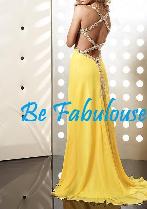 yellow farewell dresses