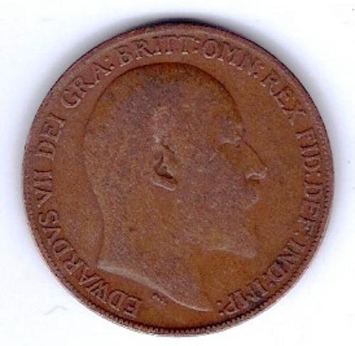 Great Britain 1908 One Penny Edwardvs Vii Dei Gra Britt Omn Rex