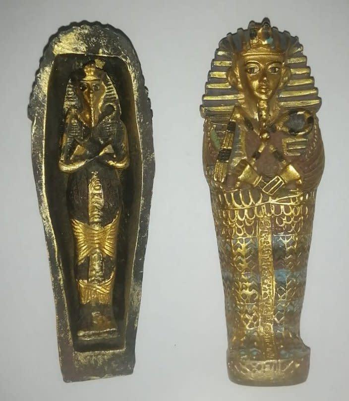 Ethnic & Tribal Art - Egyptian Sarcophagus with Mummy inside was sold ...