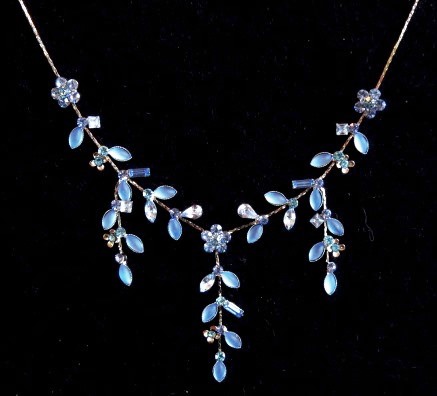 Light blue fashion necklace