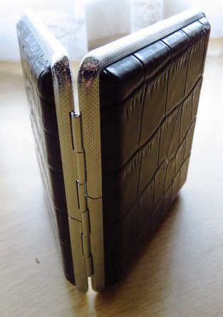 Leather clad cigarette case