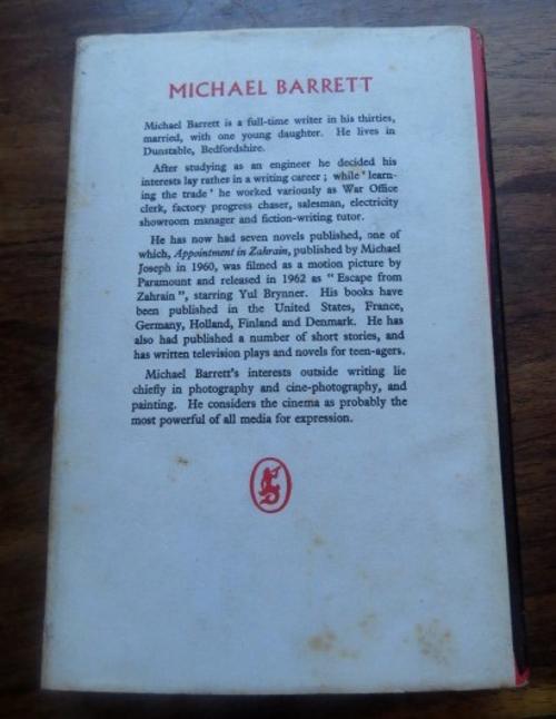 Task of Destruction by Michael Barret, Michael Joseph 1963 First Edition hardcover
