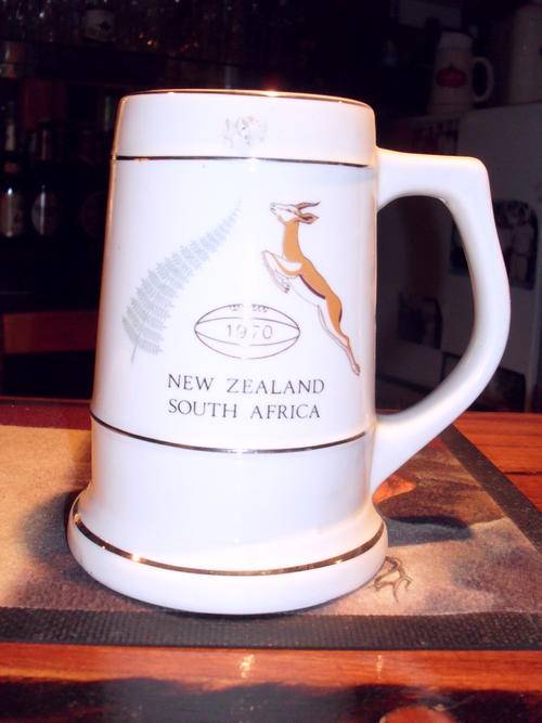 Bar Accessories - 1970 Rugby Beer mug. South Africa vs New Zealand was ...