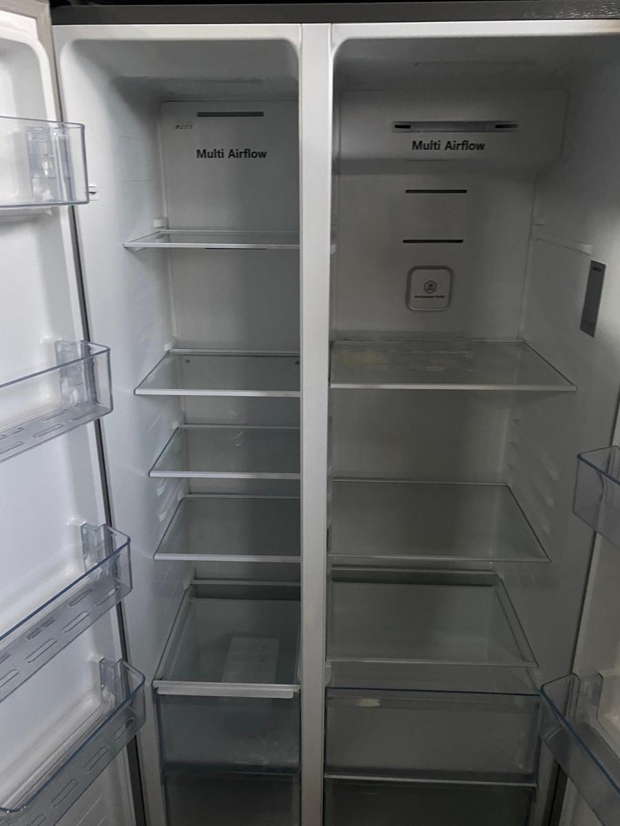 Fridges & Freezers Hisense 516L Side by Side Fridge Freezer Inox