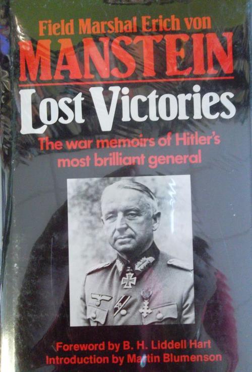 Books - LOST VICTORIES By Field Marshal Erich Von Manstein was sold for ...