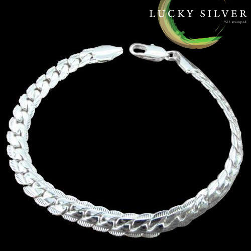 .925 sterling silver bracelet men's man mens