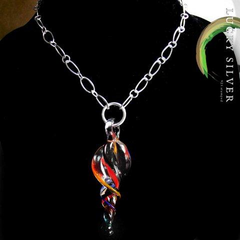 sterling silver Murano necklace