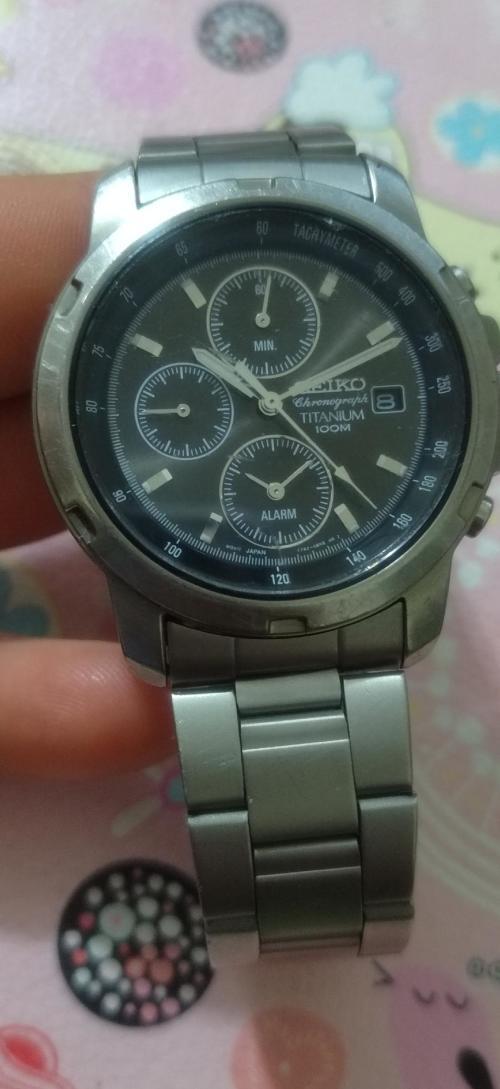 Men s Watches SEIKO Chronograph Titanium 100M Model 7T62