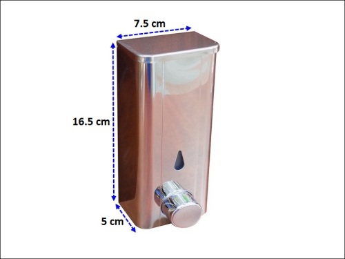Soap Dispenser steel crome finish with plastic inner 350ml